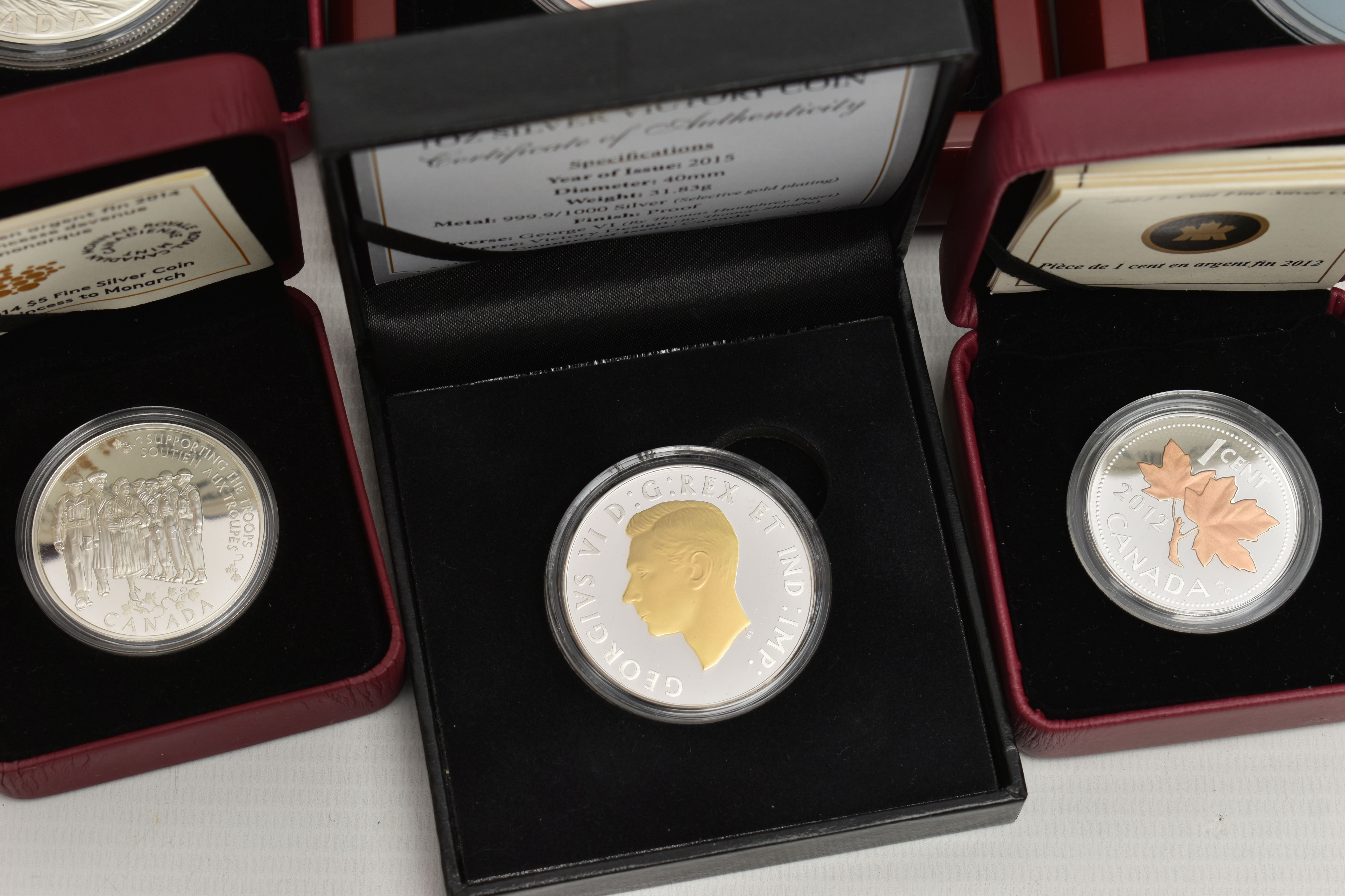 A DISPLAY OF SILVER AND SILVER PROOF COINS, to include Royal Canadian Mints 2013 Proof like 5 - Image 3 of 6