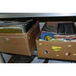 TWO BOXES OF LP AND 45RPM RECORDS FROM 1960'S AND 1970'S, comprising over one hundred and fifty