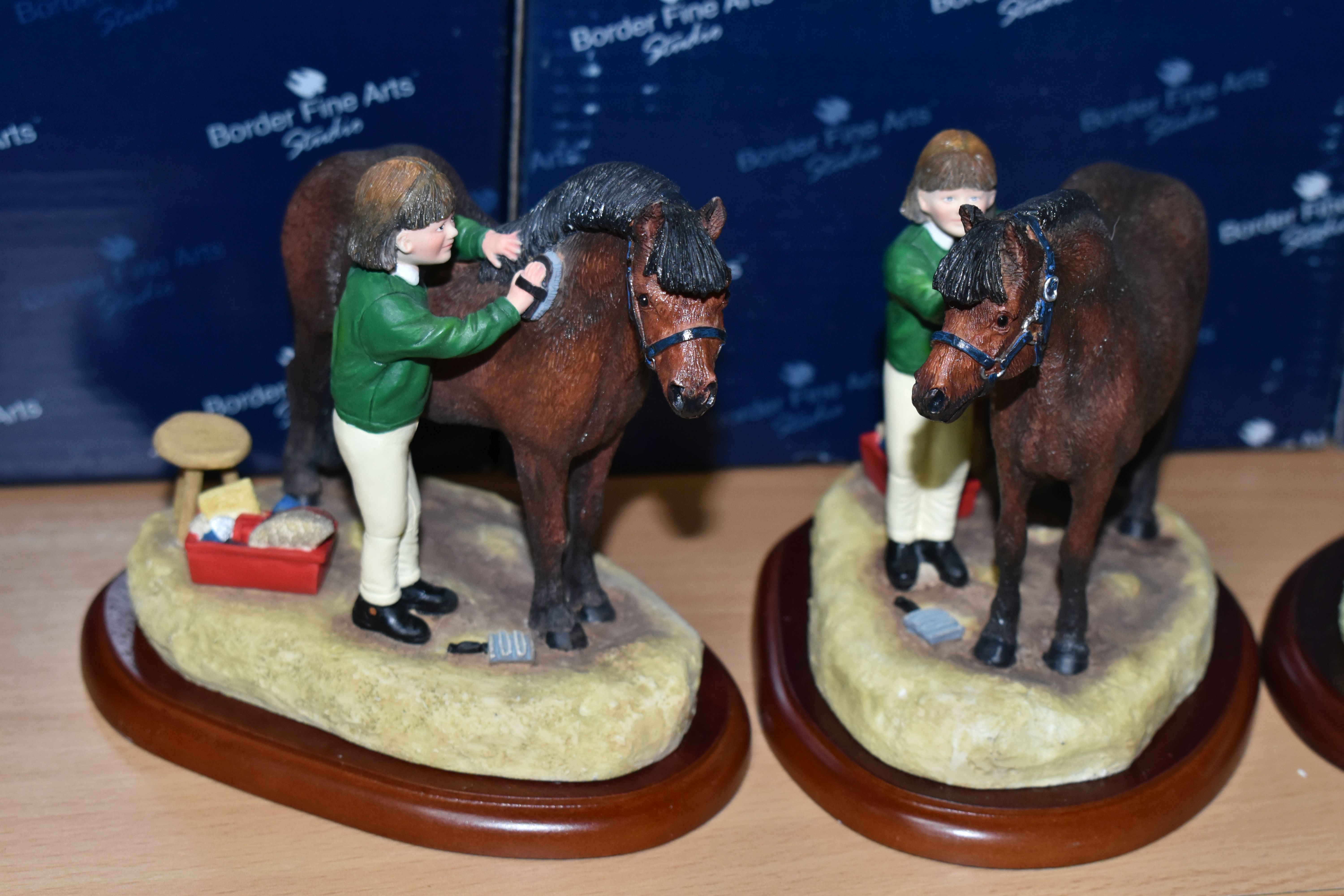 SEVEN BOXED FIGURES OF PONIES, comprising three Border Fine Arts 'Well Groomed' A1241, three - Image 3 of 5