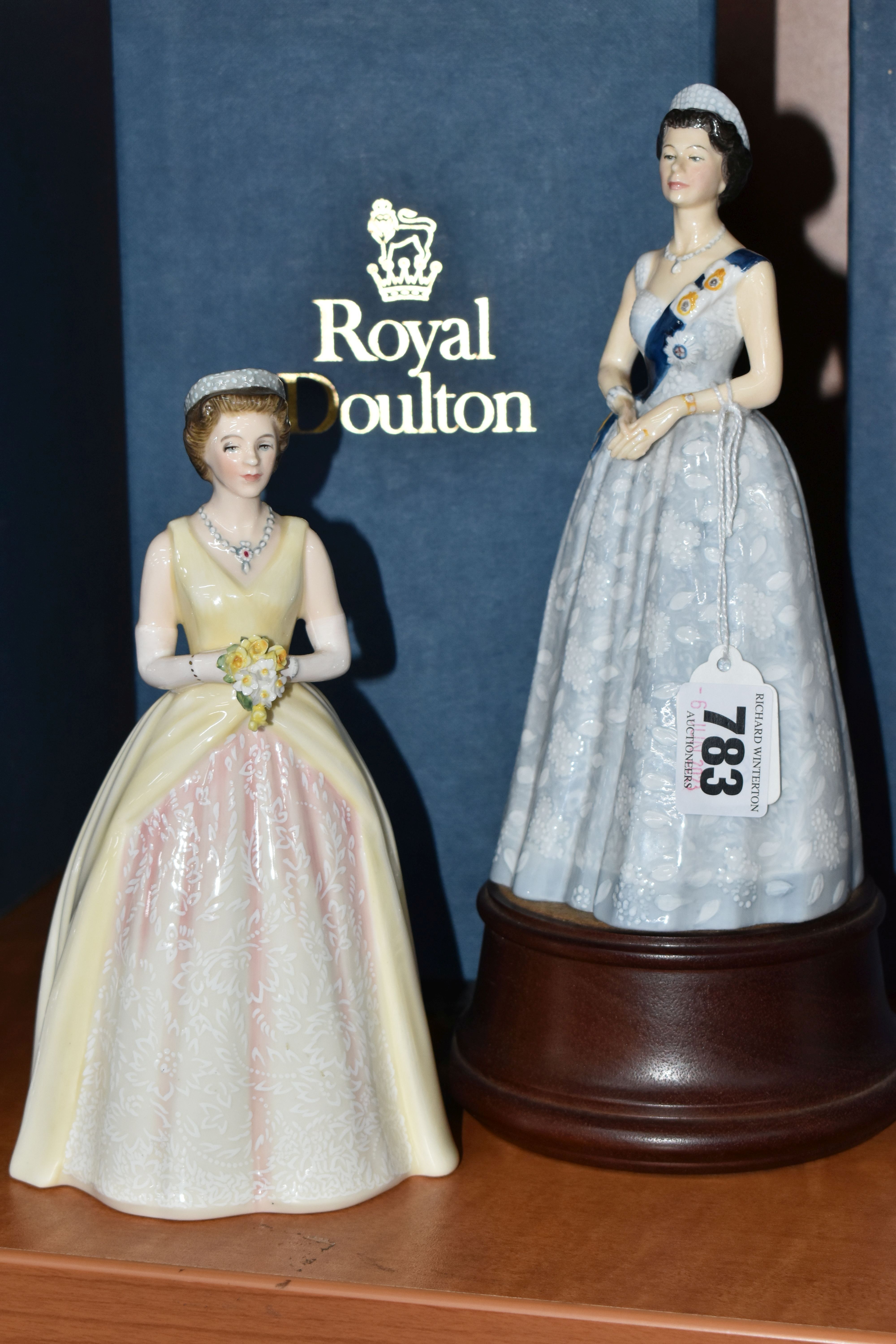 TWO ROYAL DOULTON FIGURINES OF HM QUEEN ELIZABETH II, limited editions, comprising a boxed '