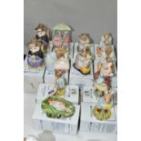 TWELVE BOXED ROYAL ALBERT BEATRIX POTTER FIGURES, comprising Goody and Timmy Tiptoes, Pigling Eats