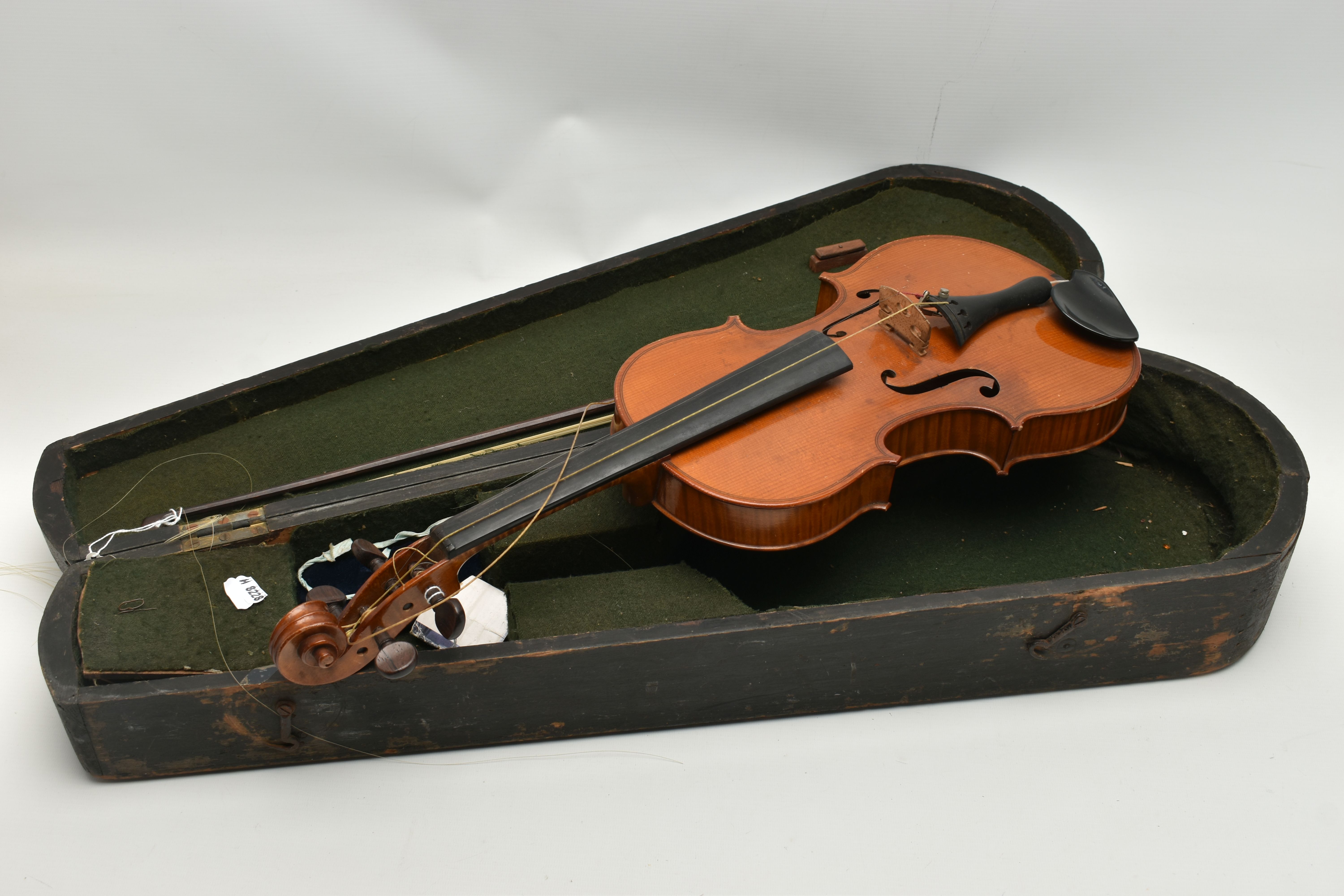 AN EARLY 20TH CENTURY VIOLIN BY JEAN-BAPTISTE COLIN WITH TWO PIECE BACK, bears paper label to the