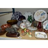 A GROUP OF ASSORTED CERAMICS, comprising a Royal Doulton 'Vietnamese pot-bellied pig' figure, two