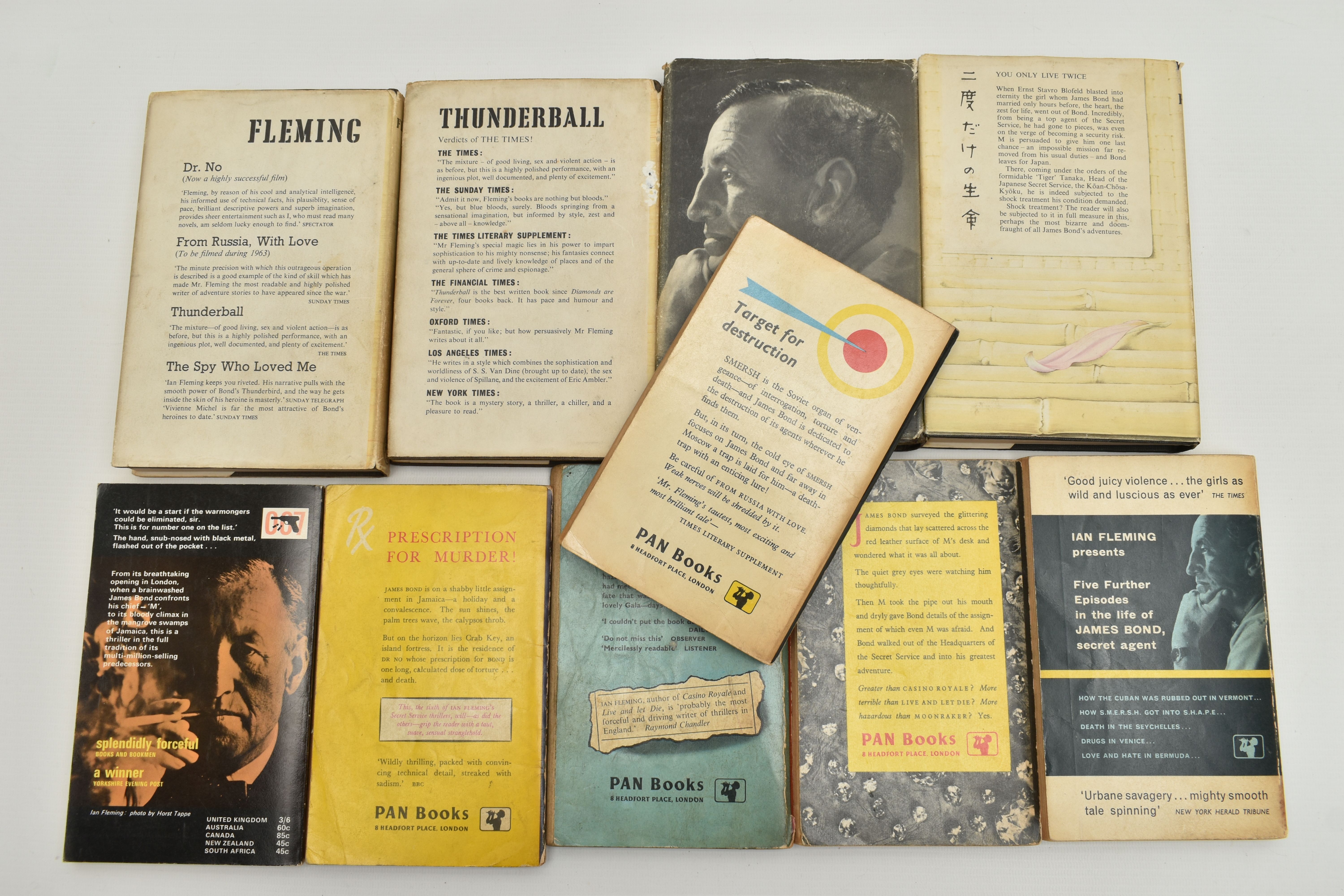 JAMES BOND - FLEMING, IAN, ten books, four Jonathan Cape hardbacks with dust wrappers, comprising ' - Image 2 of 4