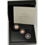 A 2020 CASED EAST INDIA COMPANY KING GEORGE III GOLD PROOF THREE COIN ST HELENA SET, to include