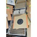 TWO METAL CASES OF VINYL SINGLES, approximately two hundred and fifty records, artists to include