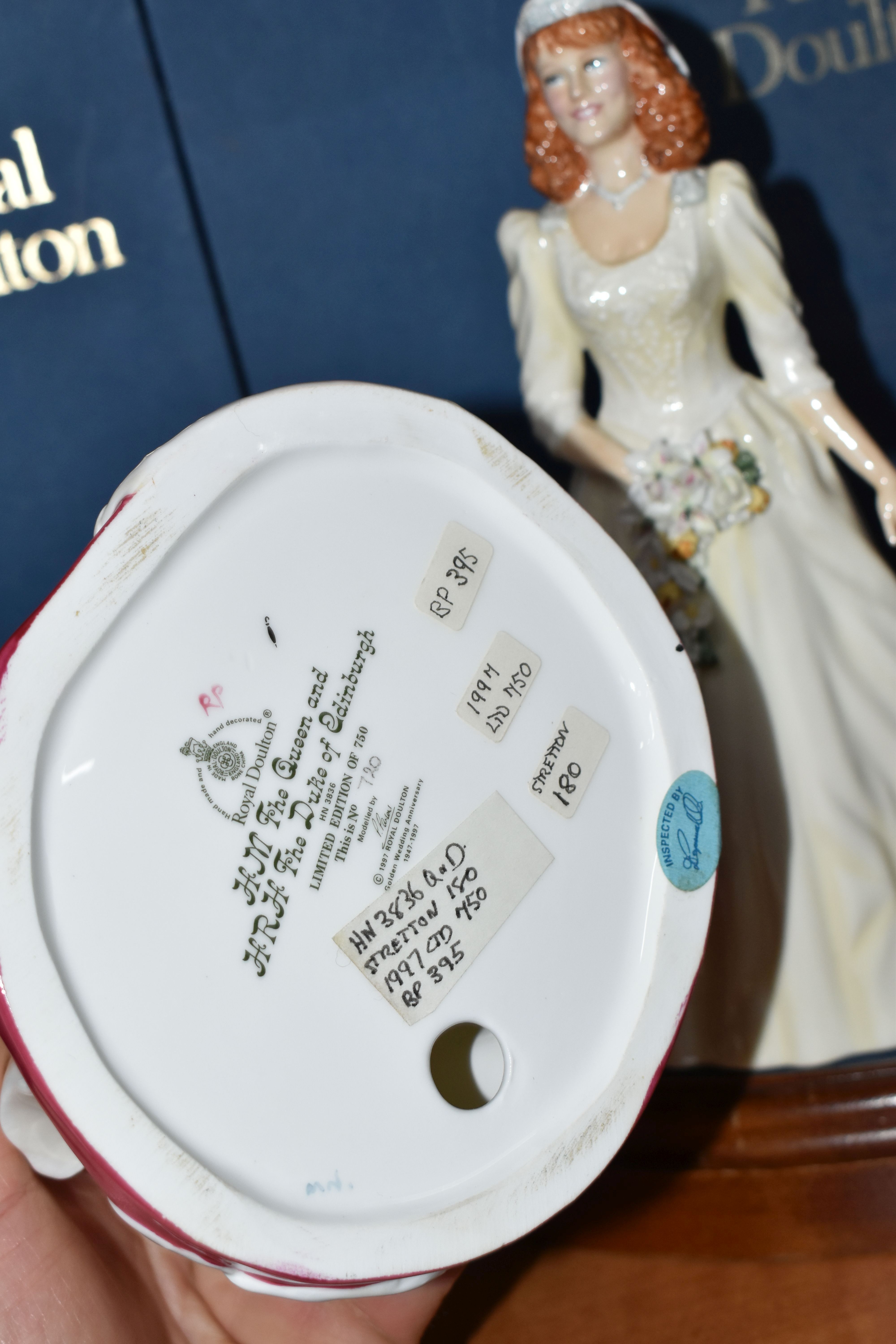 TWO ROYAL DOULTON LIMITED EDITION FIGURINES, comprising a 'HM The Queen and HRH The Duke of - Image 6 of 6