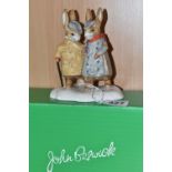 A BOXED JOHN BESWICK BEATRIX POTTER FIGURE, Two Gentlemen Rabbits P4210 (1 + box) (Condition Report: