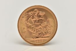 AN ELIZABETH II FULL GOLD SOVEREIGN COIN, depicting George and the Dragon dated 1965, approximate