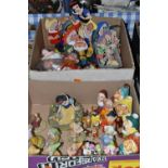TWO BOXES OF SNOW WHITE AND THE SEVEN DWARF FIGURES, to include four Italian Boccacio decanters,