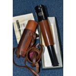 A BOXED GRAY & CO. TELESCOPE, No.1436 a lightweight stalking telescope, complete with leather case