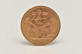 AN ELIZABETH II FULL GOLD SOVEREIGN COIN, depicting George and the Dragon dated 1966, approximate