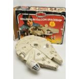 A BOXED VINTAGE PALITOY STAR WARS 'THE EMPIRE STRIKES BACK' MILLENNIUM FALCON SPACESHIP, lacks