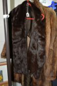 THREE LADIES FUR COATS, comprising a Calman Links short fur jacket, a Jules Van-Hove Ltd. brown