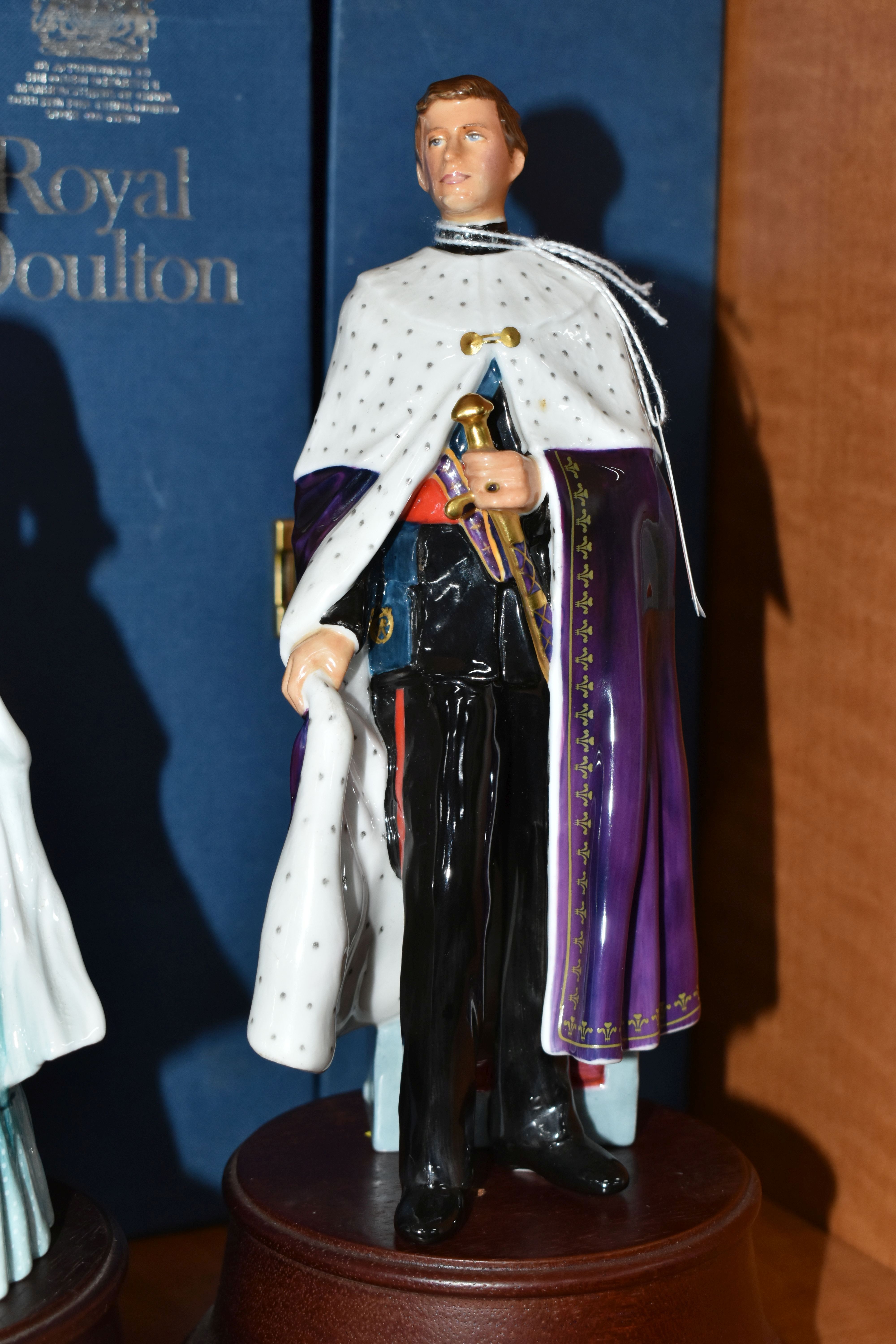 TWO BOXED ROYAL DOULTON FIGURINES, comprising HRH The Prince of Wales HN2883, numbered to base 217/ - Image 3 of 6