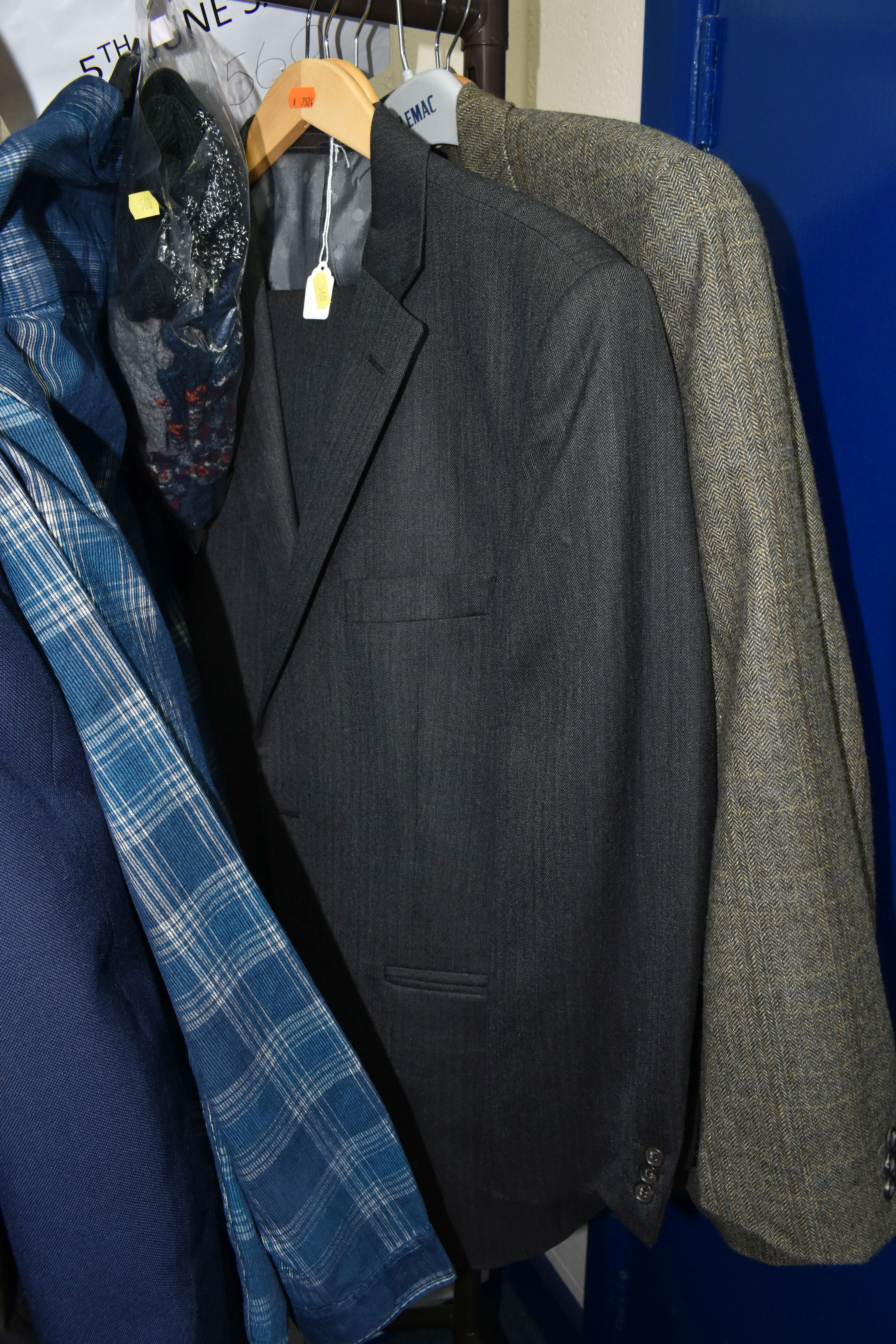 EIGHT ITEMS OF MEN'S CLOTHING, comprising a Grendale pure new wool tweed jacket UK size 42 - Image 2 of 5