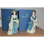 TWO BOXED ROYAL DOULTON 'GAINSBOROUGH LADIES' COLLECTION LIMITED EDITION FIGURINES, comprising '