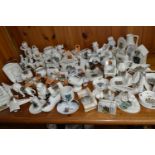 A LARGE QUANTITY OF CRESTED WARE, comprising a W.H. Goss St Paul's Cathedral with a City Of London