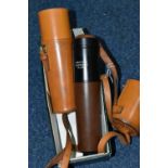 A BOXED GRAY & CO. TELESCOPE, No.2207 a wide angle hunting telescope, complete with leather case and