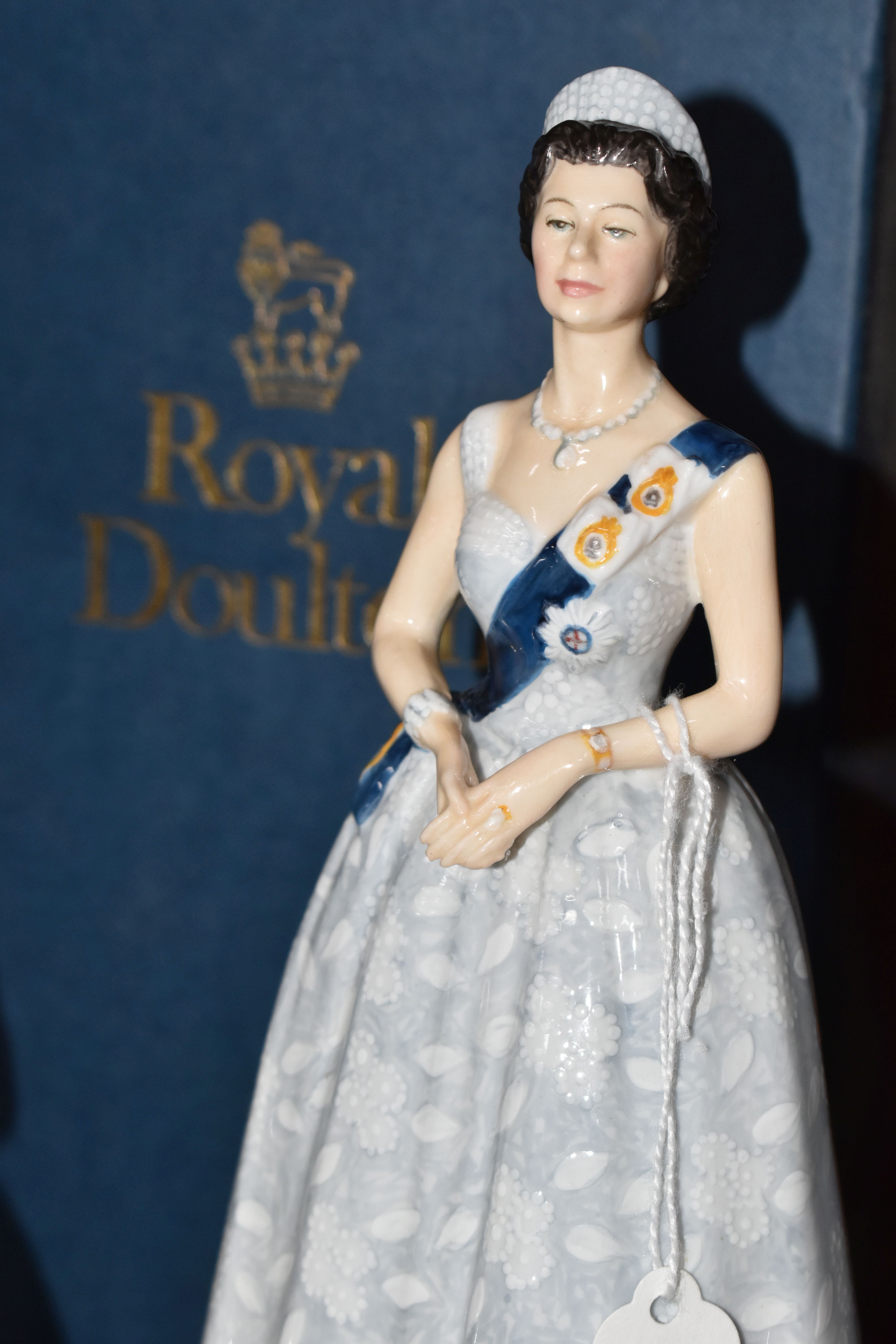 TWO ROYAL DOULTON FIGURINES OF HM QUEEN ELIZABETH II, limited editions, comprising a boxed ' - Image 3 of 6