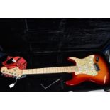 A 2004 FENDER STRATOCASTER DELUXE, manufactured at the Corona, California, USA factory, serial no