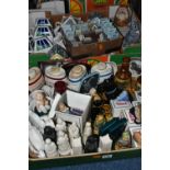 THREE BOXES OF WADE CERAMICS, to include thirty eight Whimsey-on Why cottages, a boxed Alice in