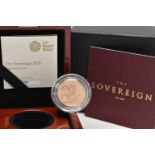 A QUEEN ELIZABETH II GOLD PROOF FULL SOVEREIGN 2020,in a fitted Royal Mint case with certificate