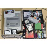 NINTENDO SNES CONSOLE AND GAMES, includes The Adams Family Pugsley's Scavenger Hunt (boxed with