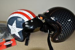 TWO MOTORBIKE HELMETS, comprising a Bell Custom 500 RSD special edition helmet, size XXL/63cm-