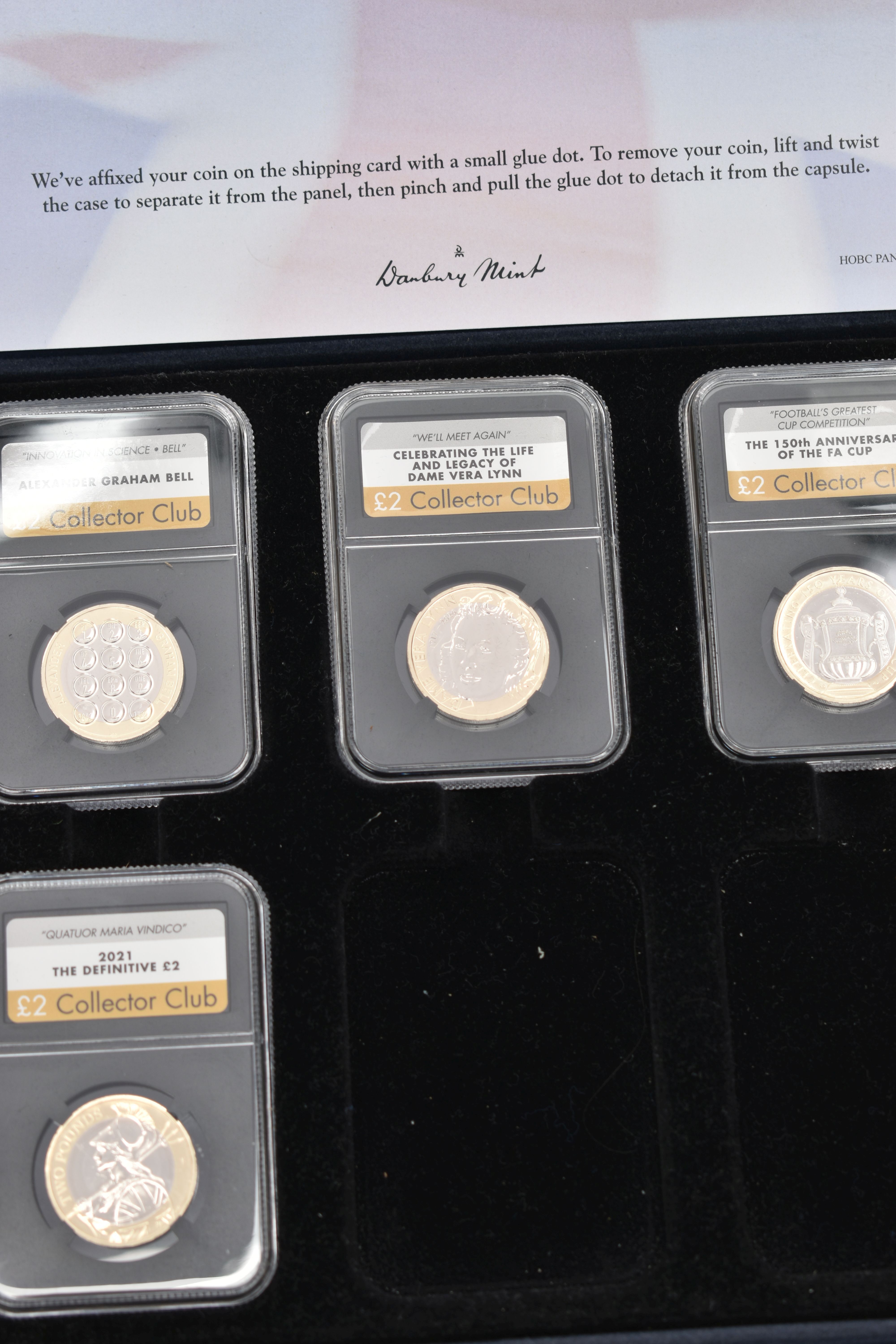 A QUANTITY OF COINS AND COIN ALBUMS, to include a four x Two Pound slabbed coin display Alexander - Image 11 of 20