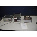 A DECCA PAL COLOUR GENERATOR TYPE EP686B (no power), two Advance DMM2 Digital Multimeters (one