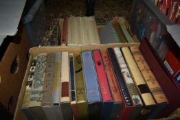 TWO BOXES containing twenty-three FOLIO SOCIETY Book titles to include a four volume set of The Book