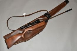 A .22'' WEIHRAUCH HW 35 AIR RIFLE, serial number 124206, fitted with a Sterling Silver Crown 3.