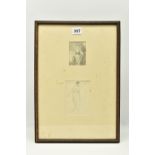 CIRCLE OF GEORGE ROMNEY ( 1734-1802) TWO FRAMED STUDIES OF FEMALE FIGURES, unsigned, pencil on