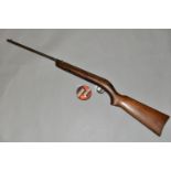 A .177'' B.S.A. CADET AIR RIFLE, serial number BC11505, it has lost most of its original finish,