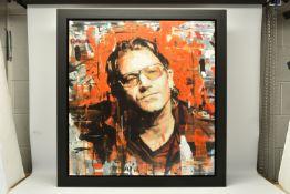ZINSKY (BRITISH CONTEMPORARY) 'ROCK STAR - BONO', a signed limited edition print on canvas depicting