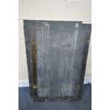 THREE RECTANGULAR SLATE PIECES, 70cm x 109cm (condition:-some chips to edges)