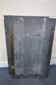 THREE RECTANGULAR SLATE PIECES, 70cm x 109cm (condition:-some chips to edges)