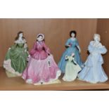 FIVE BOXED COALPORT FIGURINES, comprising three limited edition The Catherine Cookson Collection