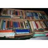 FOUR BOXES OF BOOKS containing approximately 180 miscellaneous titles in hardback and paperback