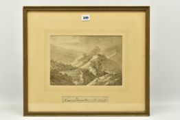 ATTRIBUTED TO E BECKER (ACTIVE 1793-1810), 'NEAR LLANGOLLEN N. WALES', a Welsh landscape study