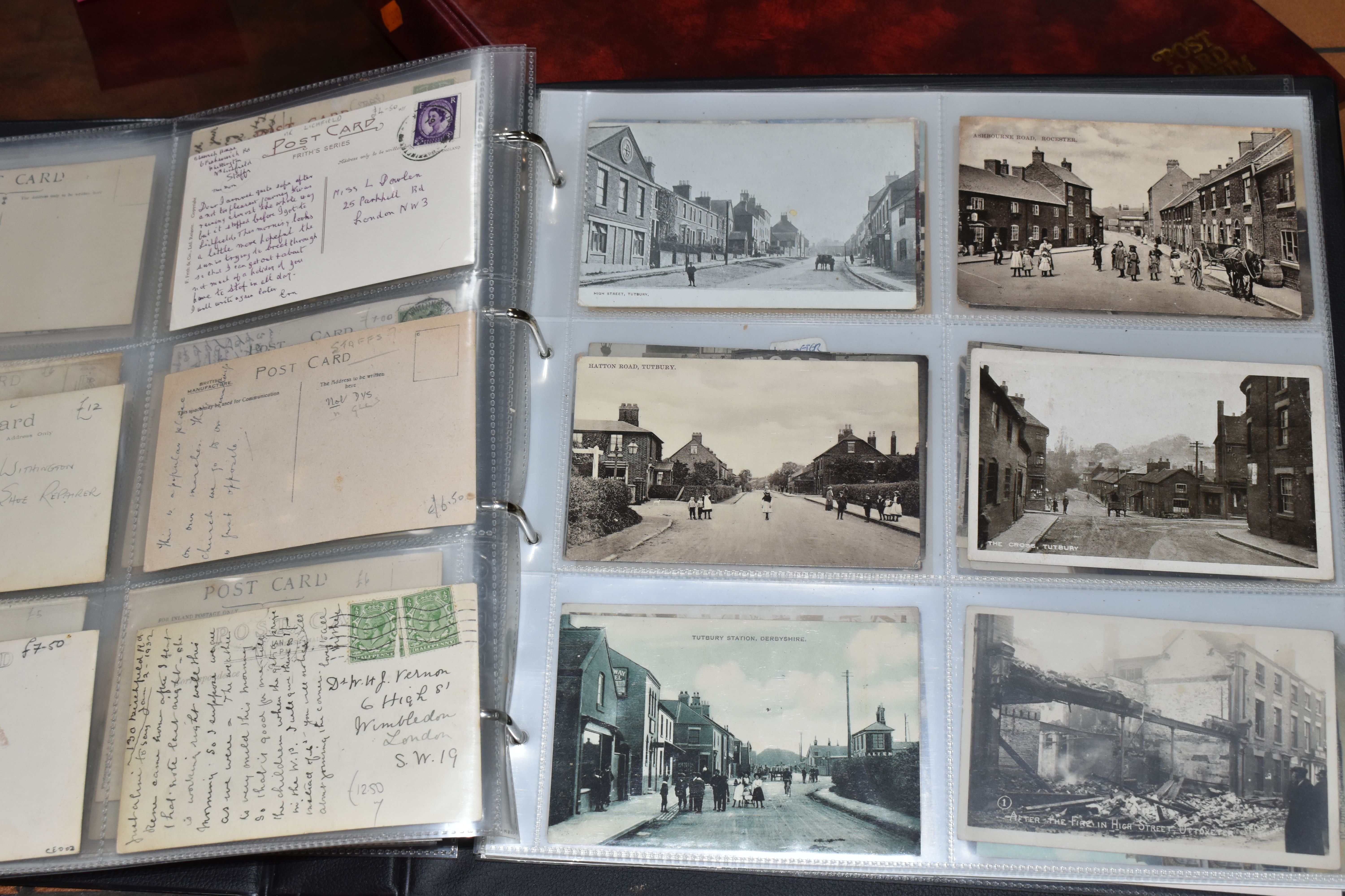 STAFFORDSHIRE POSTCARDS, Three Albums containing 761 early 20th century Postcards of cities, - Image 23 of 24