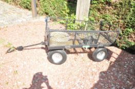A MODERN 'THE HANDY' METAL CART with mesh sides width 61cm, depth 128cm, height 69cm Condition