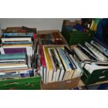 SEVEN BOXES OF BOOKS containing approximately 170 miscellaneous titles in hardback and paperback