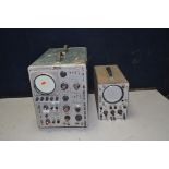 TWO VINTAGE OSCILLOSCOPES comprising of a Tektronix Type 547 (badged Yorkshire Television to