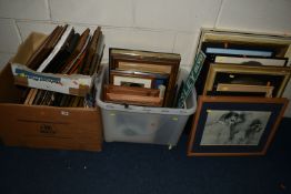 THREE BOXES AND LOOSE ELVIS PRESLEY MEMORABILIA ETC, to include framed records - 'All shook up'