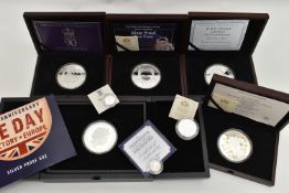 A QUANTITY OF BOXED COINAGE, to include a 5 Ounce proof Ten Pounds coin I.O.M. 2019 Moon Landing