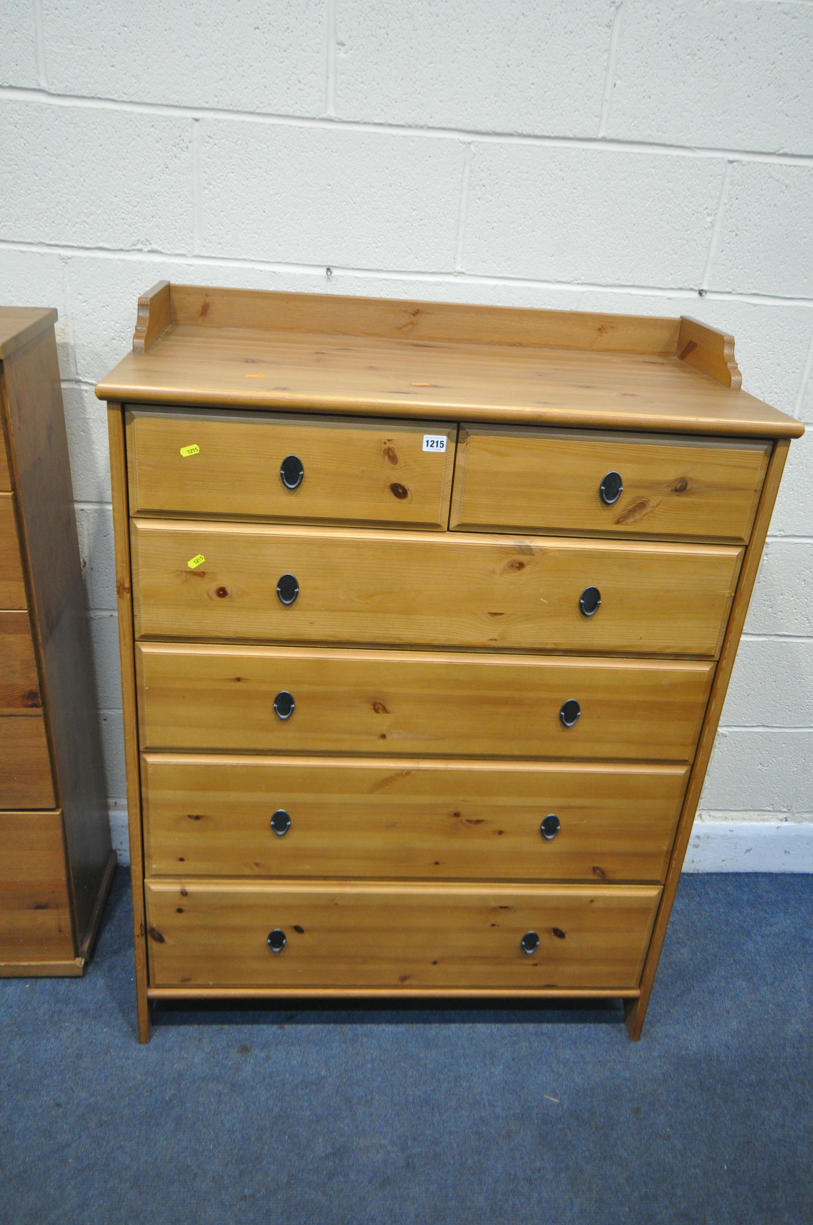 AN IKEA LEKSVIK CHEST OF TWO SHORT OVER FOUR LONG DRAWERS, width 95cm x depth 49cm x height 126cm, a - Image 2 of 2