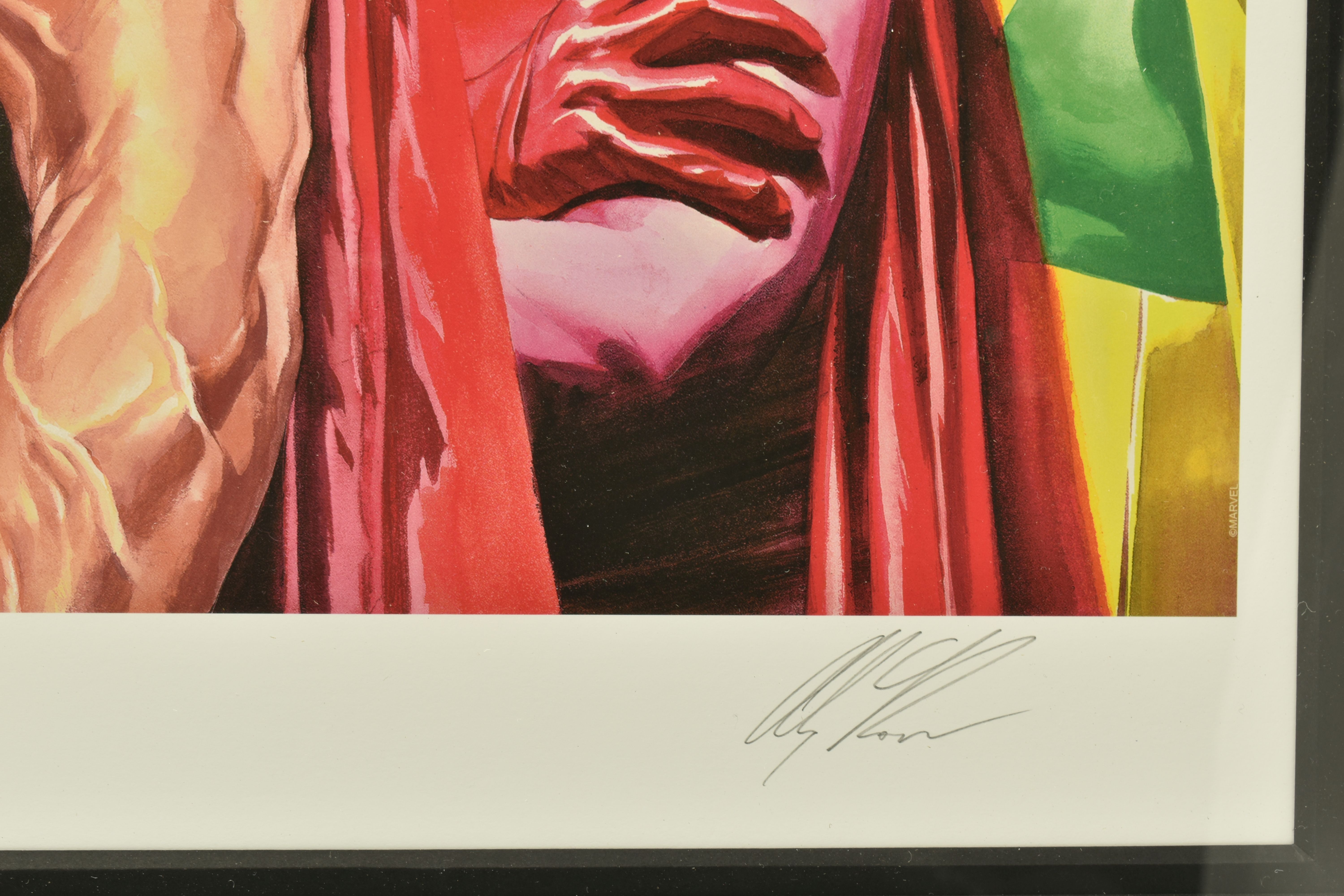 ALEX ROSS FOR MARVEL COMICS 'ASSEMBLE', a signed limited print on paper, depicting Avengers Super - Image 5 of 8