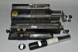 AN OTIS KING'S POCKET CALCULATOR, scale 423, impressed marls W8638, patent number 183723, chrome